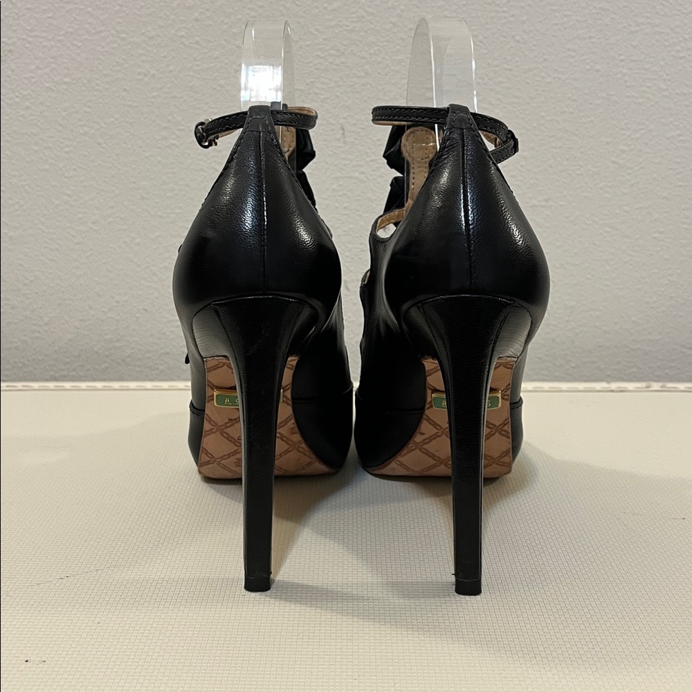 L.A.M.B. Black Strappy High Heels - Picture 3 of 15